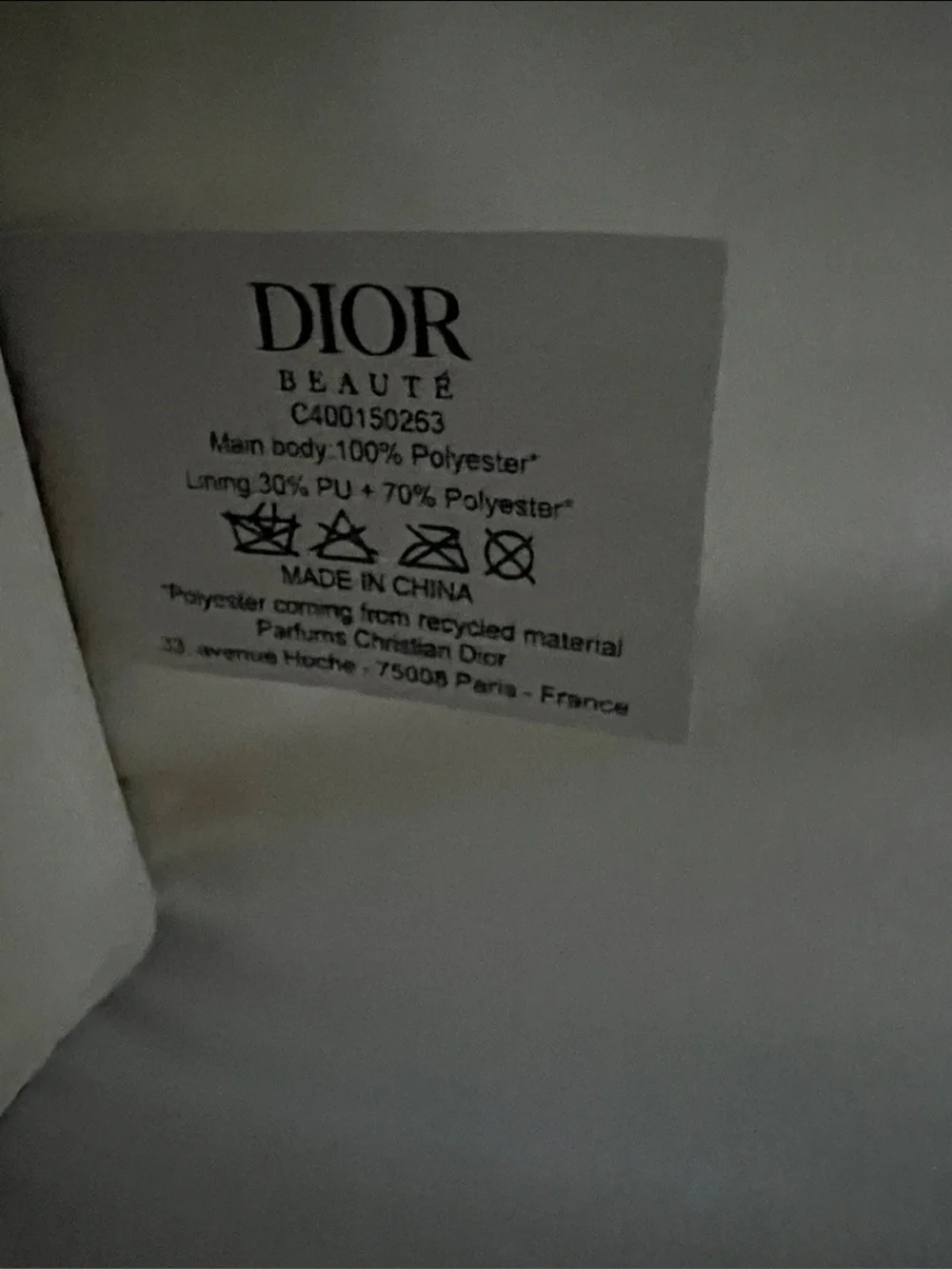 Dior structured canvas
